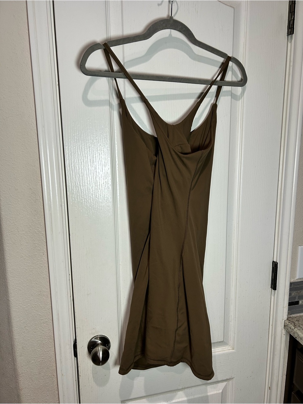 halara softlyzero dress Easy Peezy Backless Dress Athletic Sz L brown - Picture 2 of 5